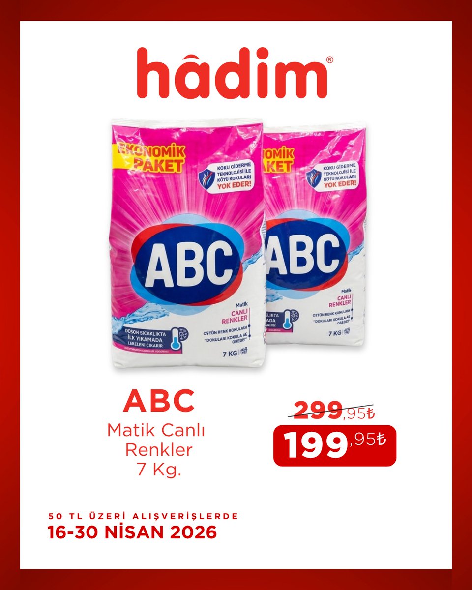 HadimAVM's tweet photo. 16 - 30 Nisan tarihleri arasındaki fırsatları kaçırmayın🎉
Keyifli alışverişler dileriz🛒

https://t.co/NnvXilrZwS https://t.co/rQxops1xhp
