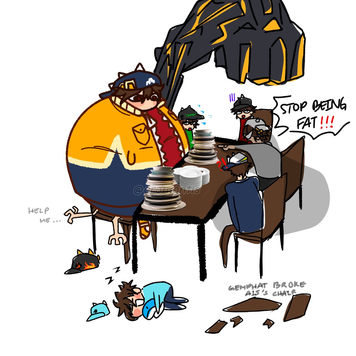 Family dinner with Gemphat😊

Inspo by: laboobydigledoo(on tiktok)
vt.tiktok.com/ZSHW1KSrc/

#BoelSiblings #BoboiboyElementals #BoboibiyGempa