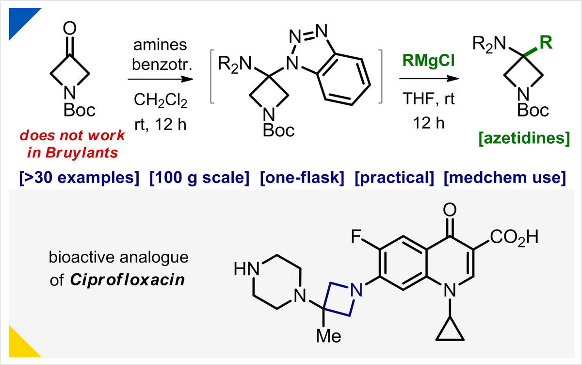 MykhailiukChem's tweet photo. Medchem-azetidines have never been easier!
In @ChemRxiv: https://t.co/OKVkovVe3X https://t.co/A9BCGM4oJ5