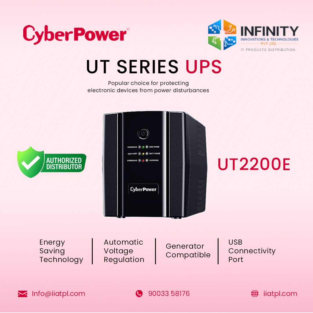 iiatpl's tweet image. Keep your devices safe from voltage fluctuations and outages. ⚡
CyberPower UT2200E has you covered.

#VoltageProtection #PowerBackup #EnergyEfficiency #ITInfrastructure #CyberPower