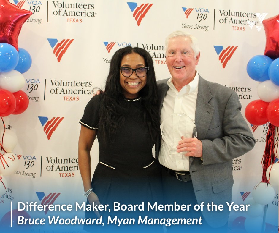 Honoring Bruce Woodward, Board Member of the Year, for years of leadership and service. #NationalVolunteerMonth #VOATexas
 #DifferenceMakers
