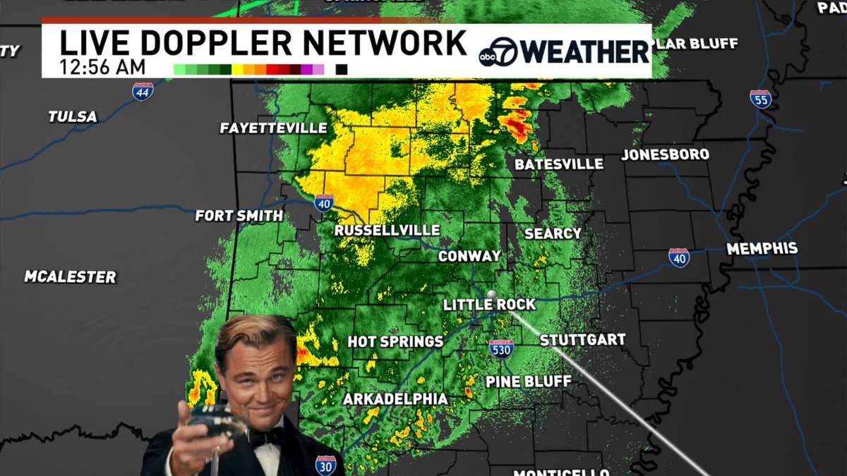 AustinBurkeswx's tweet image. 1 AM Thursday | It's finally raining... The soil, myself, and many Arkansans thank you for the numerous rain dances and washed cars to get us this much needed rainfall. #arwx #Arkansas