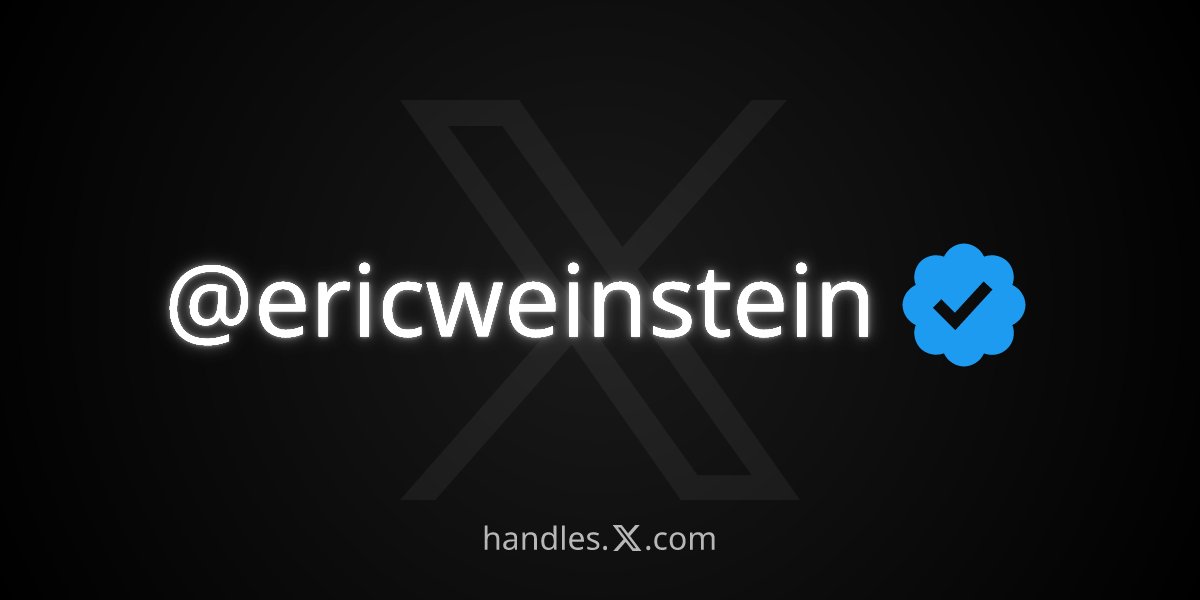 Eric Weinstein tweet media