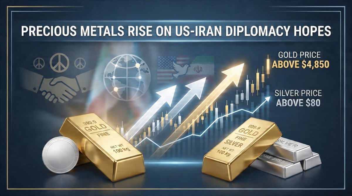 Gold rose above $4,850 and silver crossed $80, recovering as investors evaluated prospects of renewed US–Iran negotiations and a potential long-term peace agreement that could ease inflation pressures.

Link : insights.augmont.com/precious-metal…

#AugmontGoldForAll #PreciousMetals #GoldPrice