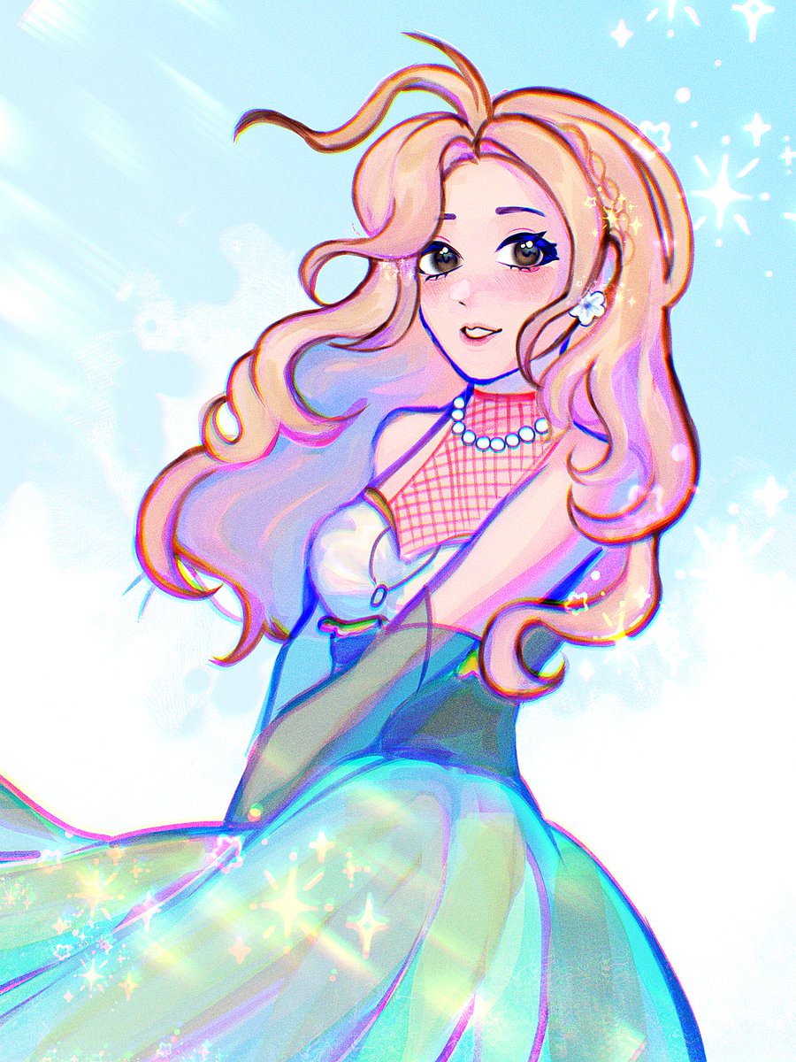 meoo0n's tweet image. Art trade i did with ivorydiamonds on dc 🫶🏻 
#smallartists