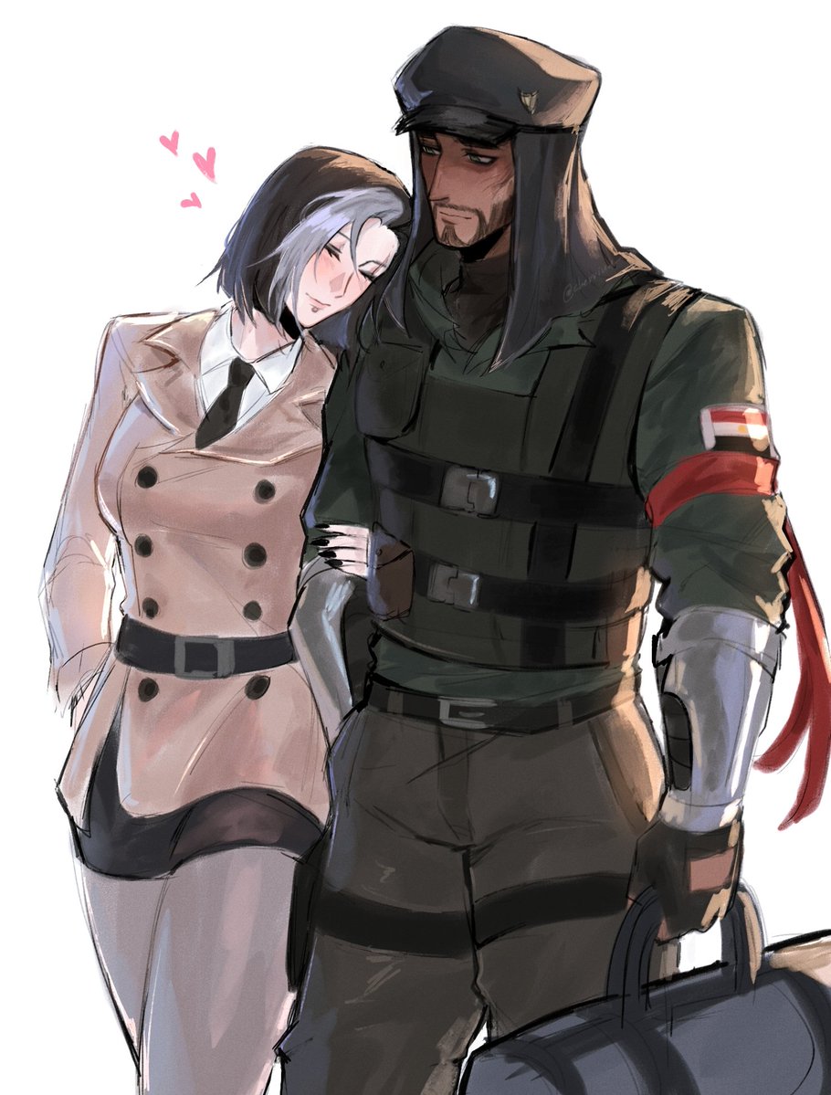 cherriyumi_'s tweet image. khaleed n benedetta military au that i redrew 
2026 - 2023
#khaleedetta #mlbb