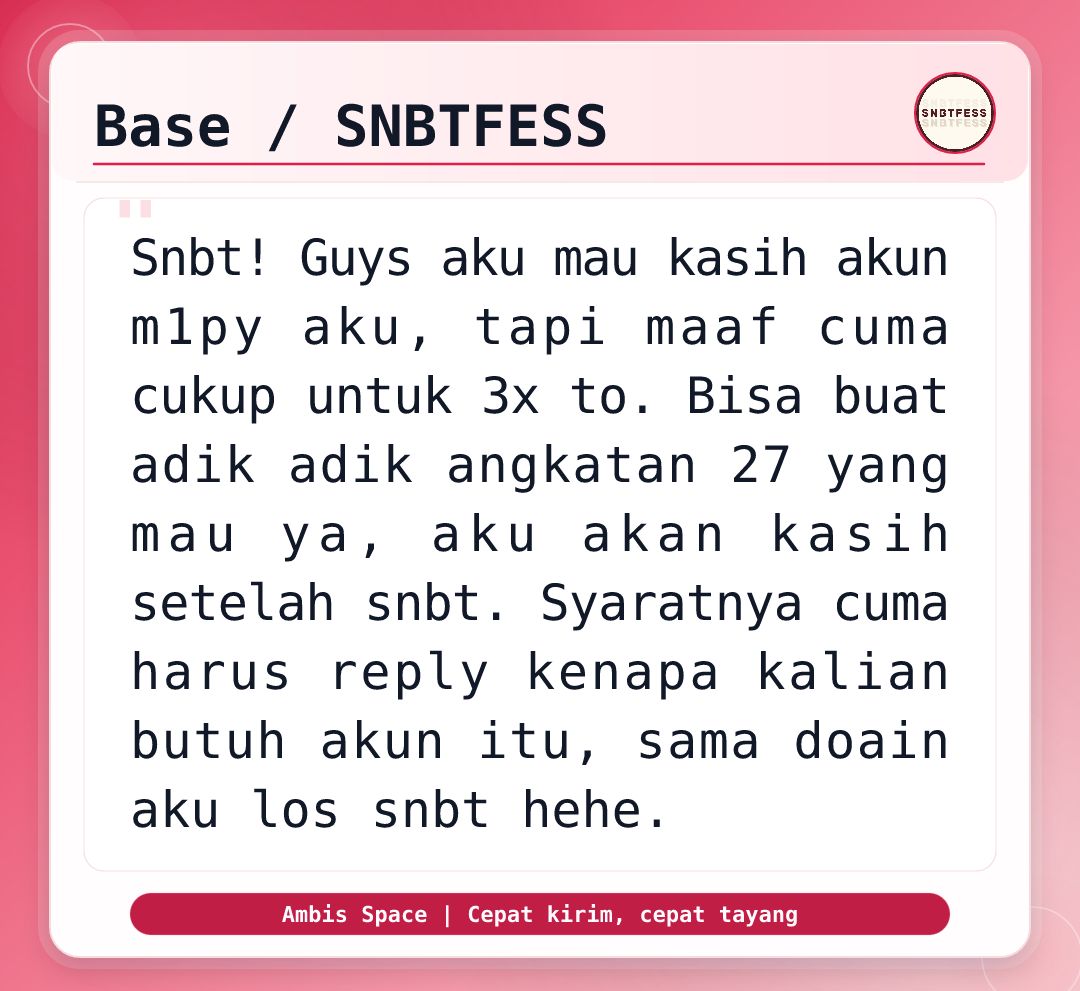 SNBTFESS || SNBP - UTBK tweet media
