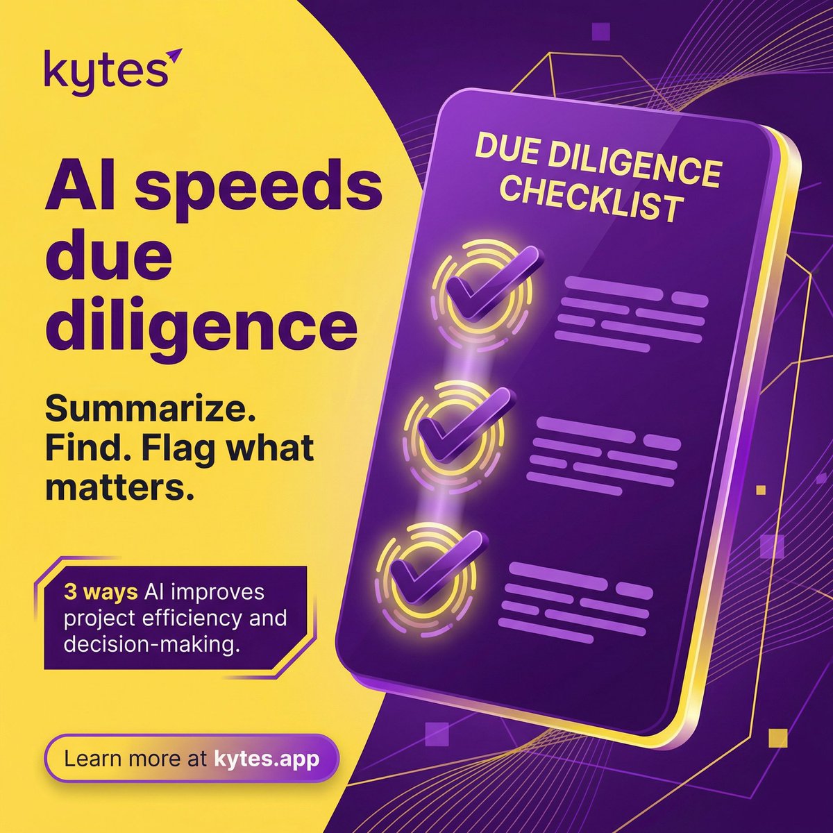 AI is transforming project management. 🤖
Automate tasks, gain data-driven insights, and improve team collaboration in real time. 📊💬
Work smarter and deliver better results.

👉 Learn more at kytes.app

#SecureDataRooms #B2BSales #KytesApp