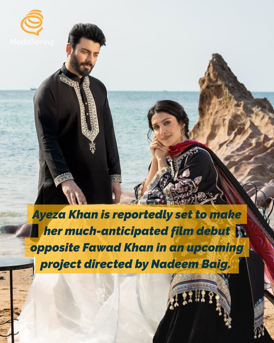 MediaSpringPk's tweet photo. Ayeza Khan is officially making the leap from television to cinema, and she's doing it alongside one of the biggest names in the industryβFawad Khan.
MORE: https://t.co/S13UqZEBlz
#AyezaKhan #FawadKhan #NadeemBaig #PakistaniFilm #MediaSpringPK https://t.co/ZukoCtssqM