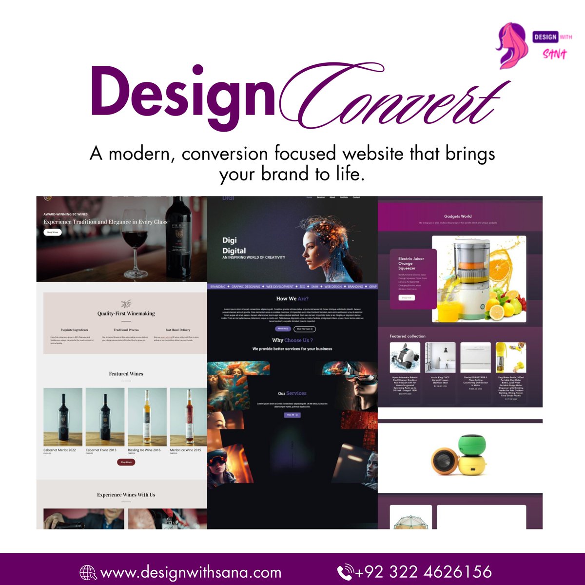 designwiths's tweet image. Design That Converts

Build a website that sells not just looks good.
Design With Sana creates modern high converting websites that turn visitors into customers.

designwithsana.com
.
.
.
#WebDesign #UIUX #BusinessGrowth #DigitalMarketing #Branding