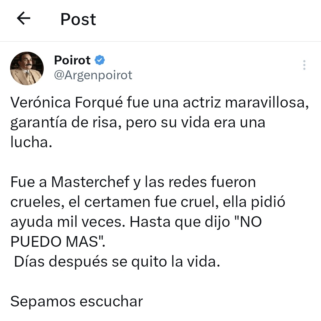 Moleste al poder mas cruel, hace poco subi un  video de Veronica Forque pidiendo ayuda en llanto en Masterchef España. Y como días después se quito la vida. 

Hoy con mis datos personales recibí una intimación de Masterchef España para borrar todo

Que lo sepan todos!