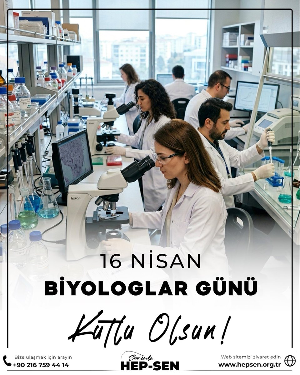 16 Nisan Biyologlar Günü Kutlu Olsun!

HEP-SEN  

Türkiye'nin En Genç ve Dinamik Yeni Nesil Sağlık Sendikası <a href="/hepsen_2020/">HEP-SEN</a>

🌐 hepsen.org.tr 
☎️ 0216 759 44 14
📱 linktr.ee/hepsen_2020

#Biyolog #biyologlargünü #16nisan