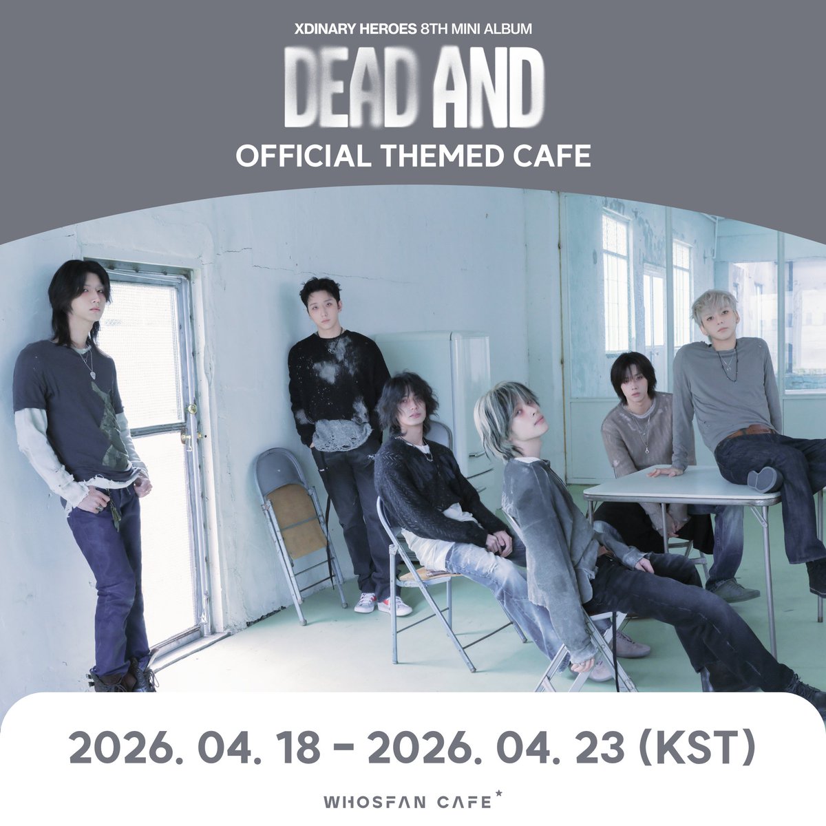 WhosfanCafe's tweet image. #WhosfanCafe ☕

Xdinary Heroes 8th Mini Album [DEAD AND]
🖤오피셜 테마 카페 안내🖤

📍서울특별시 중구 을지로 264, 던던 동대문점 지하 1층 후즈팬 카페 동대문점 
📍서울특별시 영등포구 경인로 846, 롯데백화점 1층 후즈팬 카페 영등포점

오프라인🔗 tinyurl.com/3vyacbpj
온라인🔗