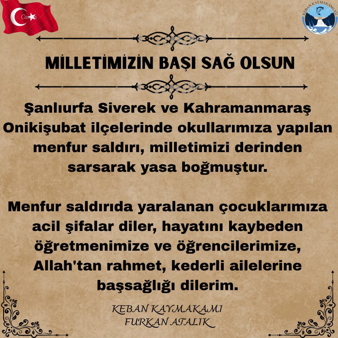 Keban Kaymakamlığı (@kebankaymakamlk) on Twitter photo 