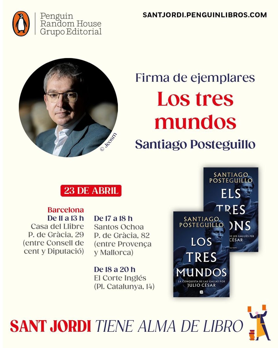 Ganas de Feria del Libro. Ganas de Sant Jordi 🌹🐉📗 

#santiagoposteguillo #feriadellibro #barcelona #santjordi #santjordi2026🌹🐉📚