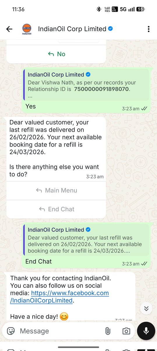 arpitdwivedi044's tweet photo. @IndianOilcl @MoPNG_eSeva @myogiadityanath
LPG refill booked 26-03-2026, still not delivered (till 16-04-2026).
Prev: 24-02-2026.
Long delay after booking. People forced to buy in black.
Consumer ID: 7500000091898070
Agency: Unnao Gas Service
Please act.
#LPG #Complaint https://t.co/1HjfQOTmOz