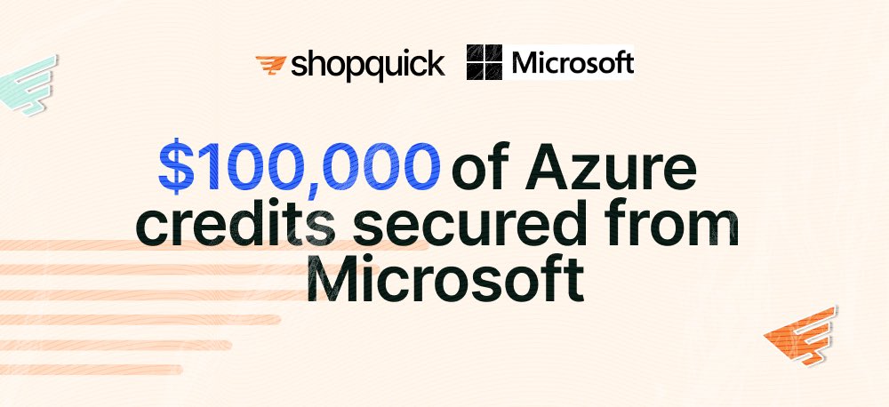 shopquickapp's tweet photo. ShopQuick in has received $100,000 @Azure credits from @msft4startups.

#azure
#microsoft
#solofounder
#AIGroceryagent
#AI https://t.co/5lMDgYby0Q