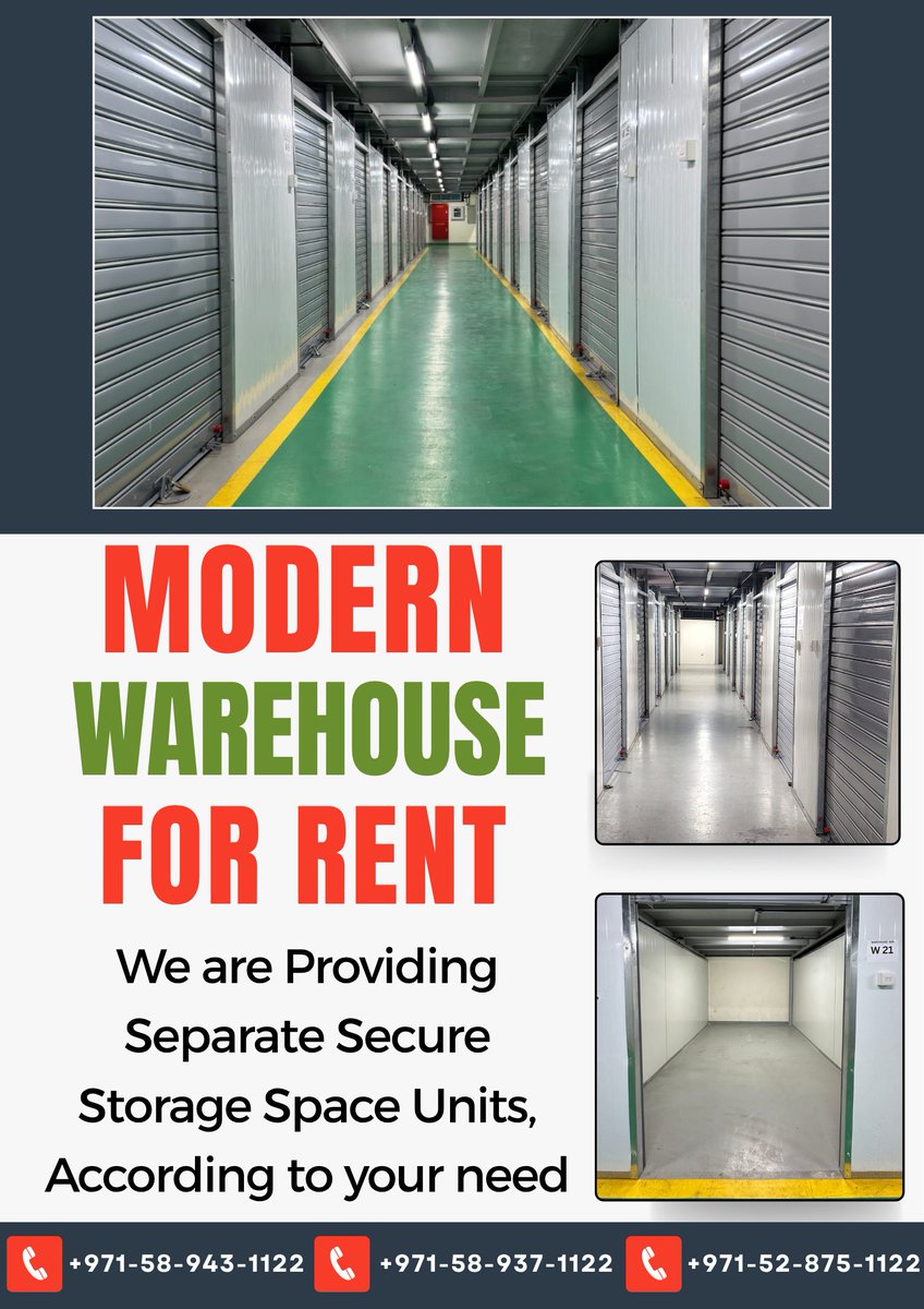 DubaiSelfStore's tweet image. Premium Storage Solutions in Dubai!  Looking for secure, climate-controlled storage with 24/7 access? We offer spacious warehouses near Dragon Mall, Warsan First, with free WiFi &amp;amp; top-notch security!📞Call:+971528751122   #DubaiStorage #Storage #SecureStorageDubai