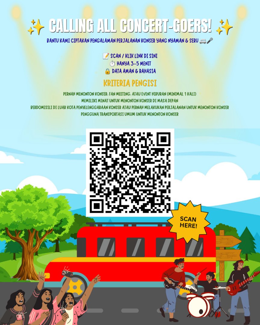 starfess's tweet photo. -star Halo, aku mahasiswa akhir yang lagi cari responden buat Tugas Akhir tentang bisnis event trip ke konser atau shuttle yang diharapkan memudahkan perjalanan kalian. Respon kalian sangat berarti buat kita, makasii sebelumnya https://t.co/wXdY9RiYzw