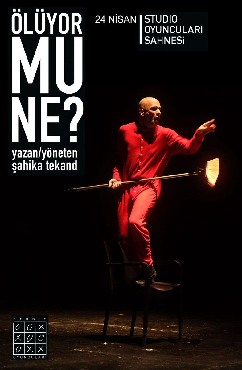 studiooyun's tweet photo. “İlerleyemezsin. İlerleyemeyiz. Sıkışıp kaldık burada. Bunun içinde…”

Şahika Tekand’ın yazıp yönettiği “Ölüyor Mu Ne?” 24 Nisan’da Studio Oyuncuları Sahnesi’nde!

24 Nisan saat 20.30 - 📍Studio Oyuncuları Sahnesi
Biletler @tiyatrolar.com’da 📲 https://t.co/9yQwKM4Teg https://t.co/KV4zoBMS1H