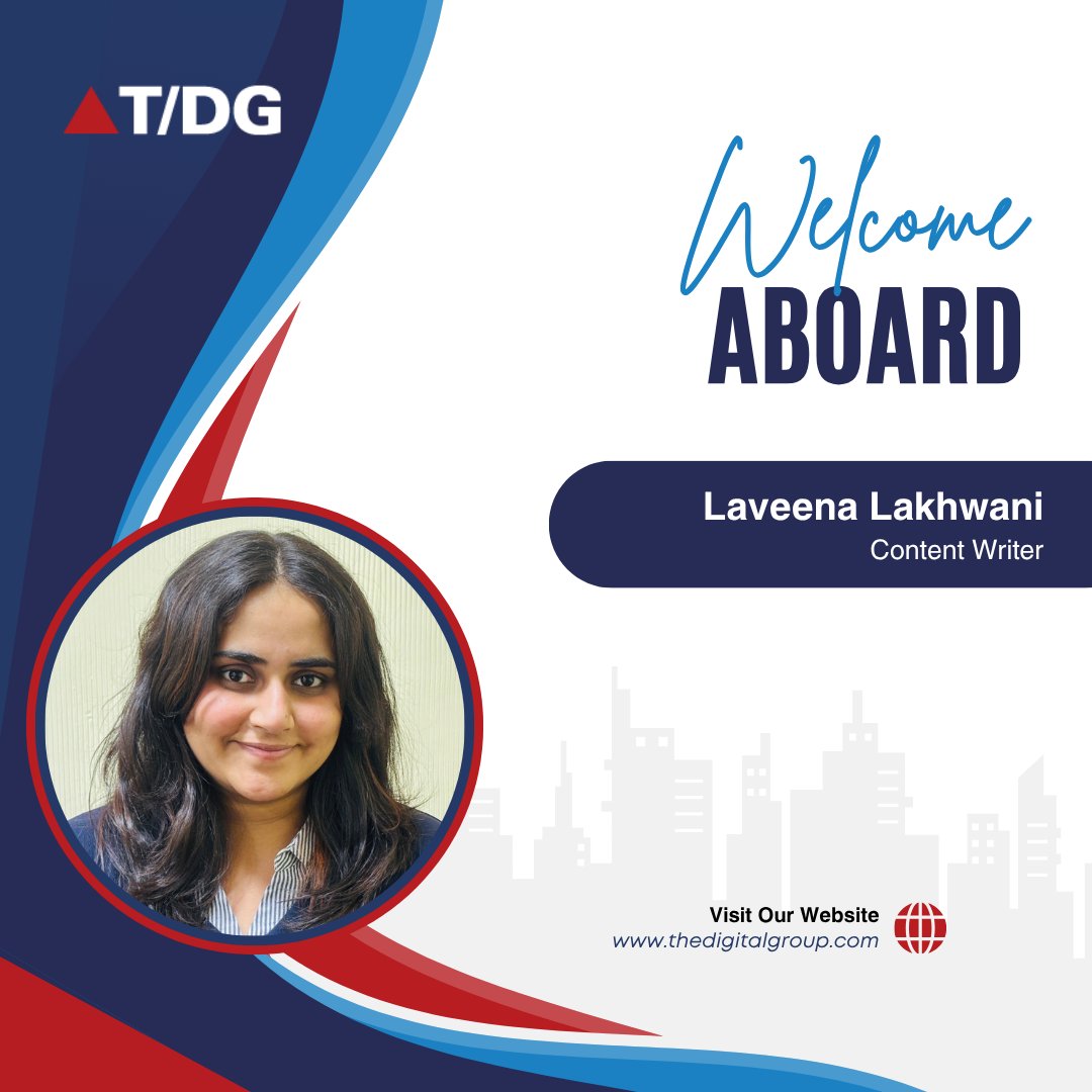 thedigtalgroup's tweet image. We would like to welcome Laveena Lakhwani to The Digital Group as a Content Writer! We look forward to her contributions and are excited to see her grow and excel in the role. Join us in giving her a warm welcome!

#TDG #Hiring #ContentWriter #JobOpportunity #JoinUs