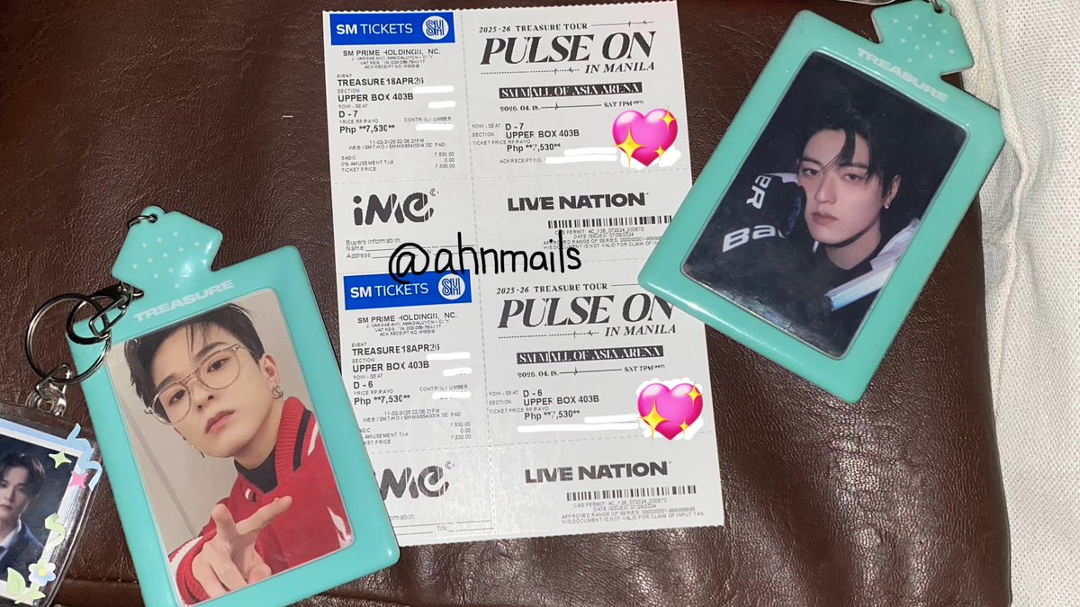 ahnmails's tweet photo. (ic interest check) 
wts lfb treasure ph

treasure pulse on tour in manila

— upb (403B)
— ₱7,000 
— payment upon meet
— meet up on d-day https://t.co/ph4pik7fJd