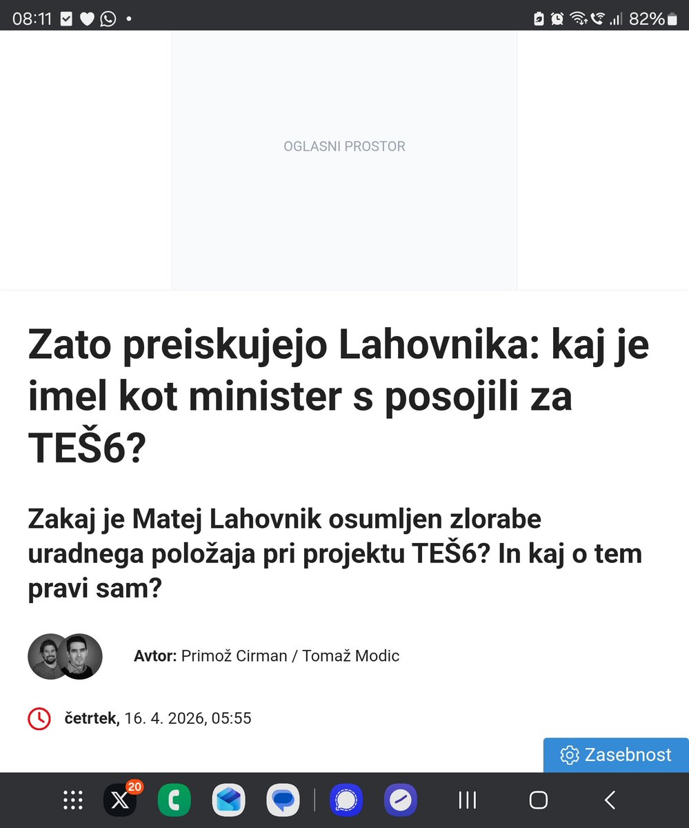 Necenzurirano širi neresnice in zavaja bralce, ko piše, da naj bi me tožilstvo preiskovalo, ker naj bi ministrstvo za gospodarstvo leta 2010 izdajalo soglasja za zadolževanje Teš pri EIB in EBRD. Očitno se jim pri sestavljanju nove Golobove vlade res zapleta.