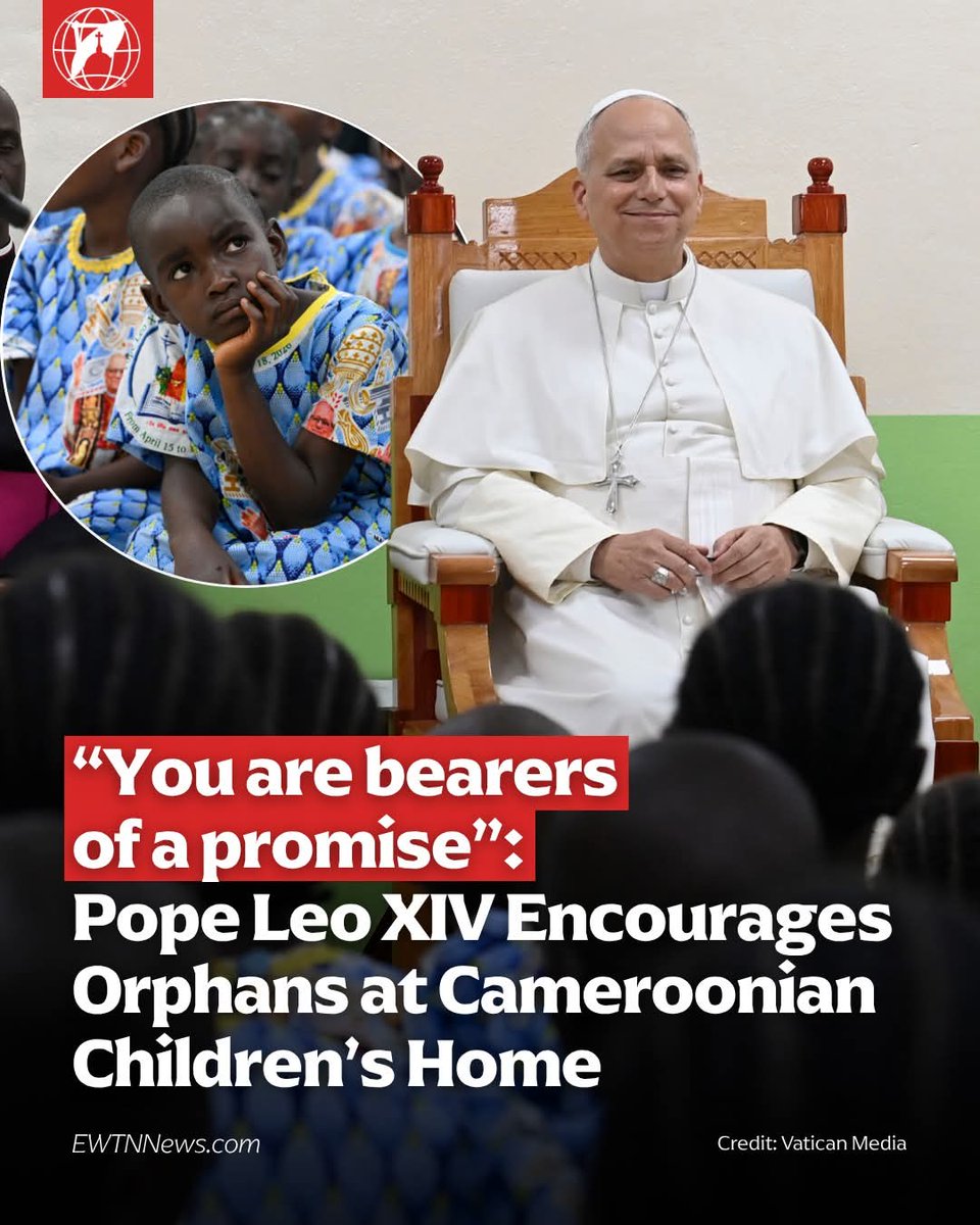 Tauraishoko6's tweet photo. Pope Leo XIV has expressed his fatherly love with children at the Ngul Zamba orphanage in Cameroon, assuring them of their dignity and belonging despite the hardships they have endured.

In his address on Wednesday, April 15 to the residents of the children' s home in https://t.co/i3CcHJC8ga