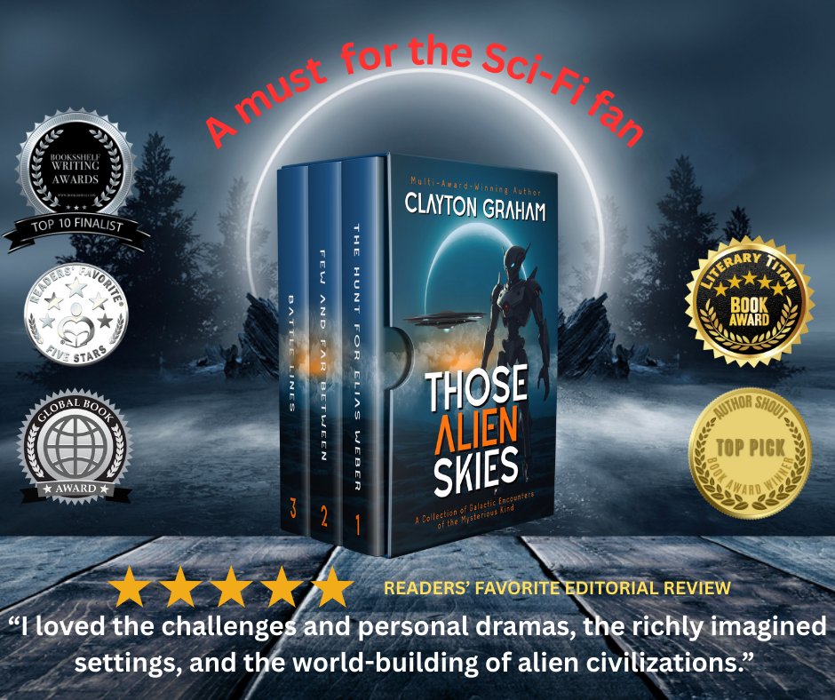 CGrahamSciFi's tweet image. HARD SCI-FI WITH MYSTERY, EMOTIONAL DEPTH, AND THE ENDURANCE OF THE HUMAN SPIRIT
mybook.to/thosealienskie…
99 CENTS FOR TWO DAYS ONLY!!
"This is sci-fi that lingers. Raw and thoughtful and achingly alive."
#scifi #SpaceOpera #mustread #readers #bookworms #kindle #ian1