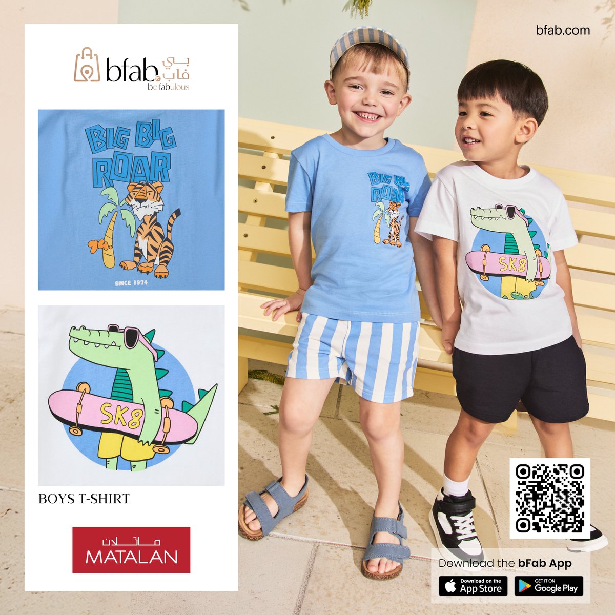 Bfabksa's tweet image. Big style for little trendsetters 🐯🛹✨

📍 Online Shop: bfab.com/kids/boys/tops…

⚡#Matalanme #bFab 🛒#Shopnow 🏷️ #LowPrice 🌟#Greatquality #MatalanFashion