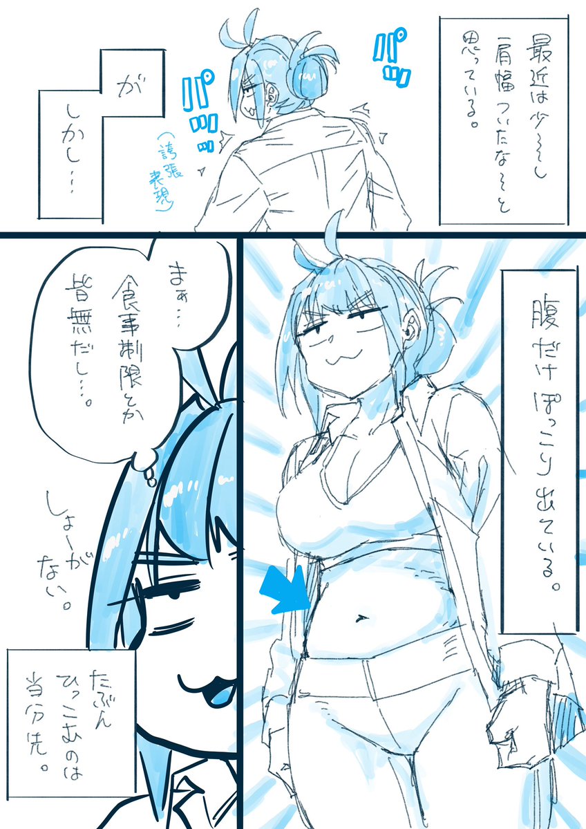 今日はジム257回目。
前にもこんなん描いたな
 #ねこぐちジム日記 