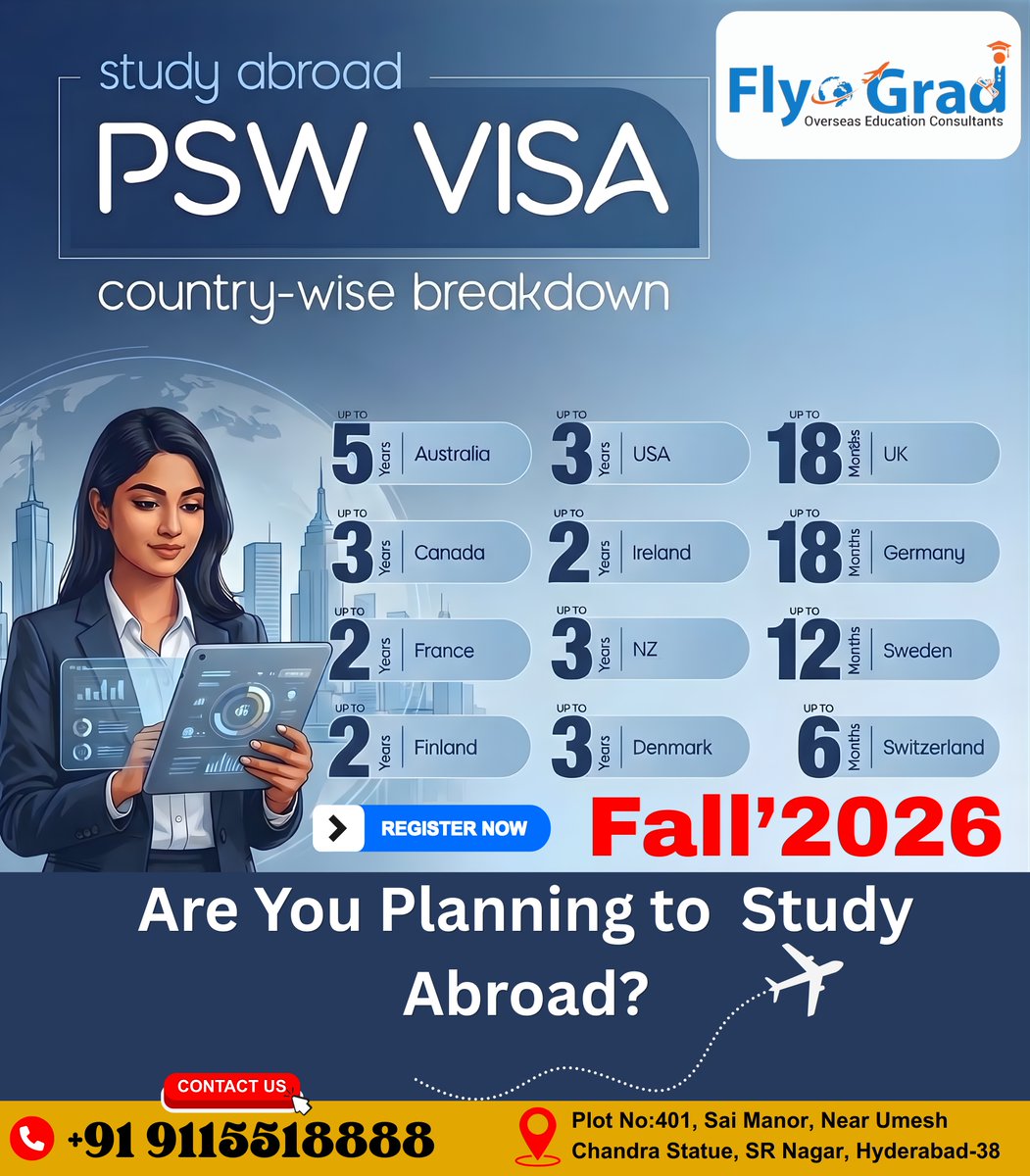 flygrad1997's tweet image. 🌍 Planning to Study Abroad?

Explore PSW Visa options for UK, USA, Canada &amp;amp; Australia. 🎓

✔ Work after graduation
✔ Build your global career
🚀 Fall 2026 Applications Open

🔗 flygrad1982.blogspot.com/2026/04/post-s…

#StudyAbroad #PSWVisa #FlyGrad #Fall2026