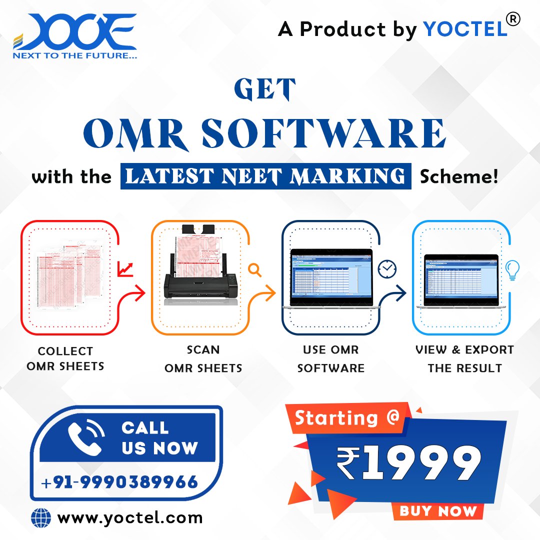 Yoctel_Solution's tweet photo. 🎯 Say Goodbye to Manual OMR Checking!

Speed up your evaluation process with Yoctel OMR Software 🚀

अब checking होगा smarter, faster और 100% accurate!

🎁 Get your FREE Demo today
👉 https://t.co/SRuAyAlvtF

#OMRSoftware #ExamAutomation #JusticeForChanchal https://t.co/Yogo1heFuN