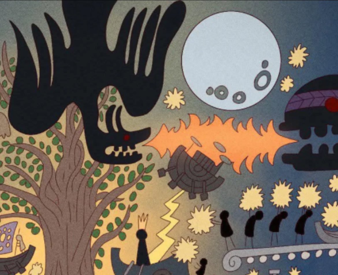 #ONEPIECE1180

If Imu is a Lunarian, he might be a defector of the Lunarians. A being cast from the heavens, corrupted by the Earth God.

This lends to my theory that a Lunarian was the black dragon protecting the Sunlight Tree Eve in the mural. 

The moon is positioned perfectly