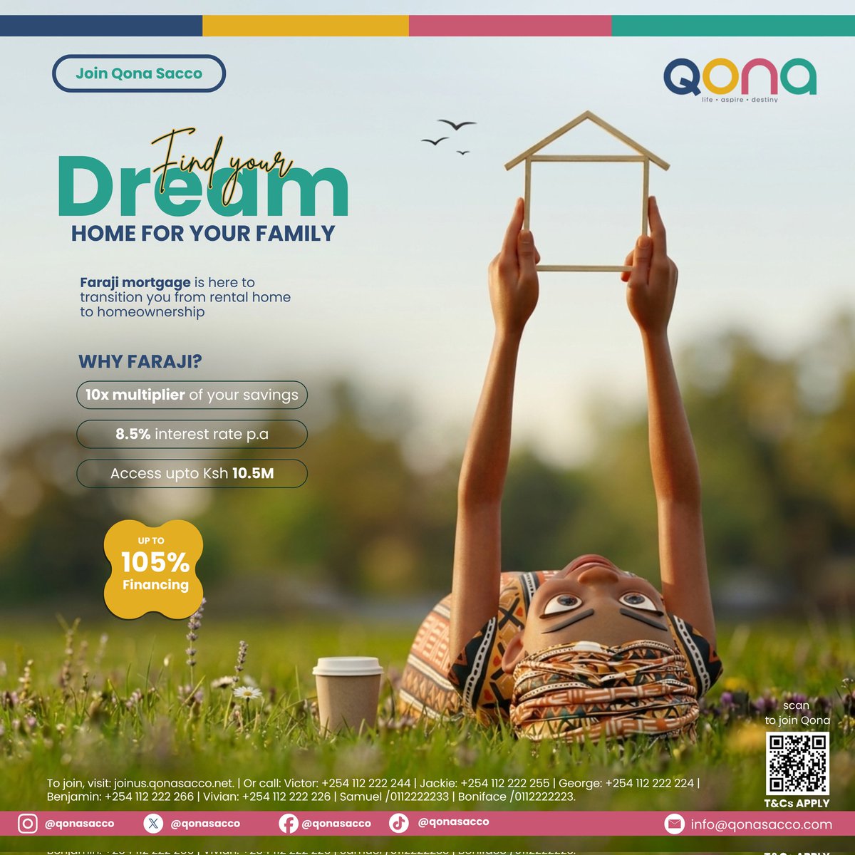 qonasacco's tweet image. A home is more than walls, it’s where your story begins. ❤️
Let Faraji Mortgage walk with you from renting to owning.

Join us today: joinus.qonasacco.net 
#HomeGoals 
#QonaSacco
​#RealEstateKenya 
#MortgageRates