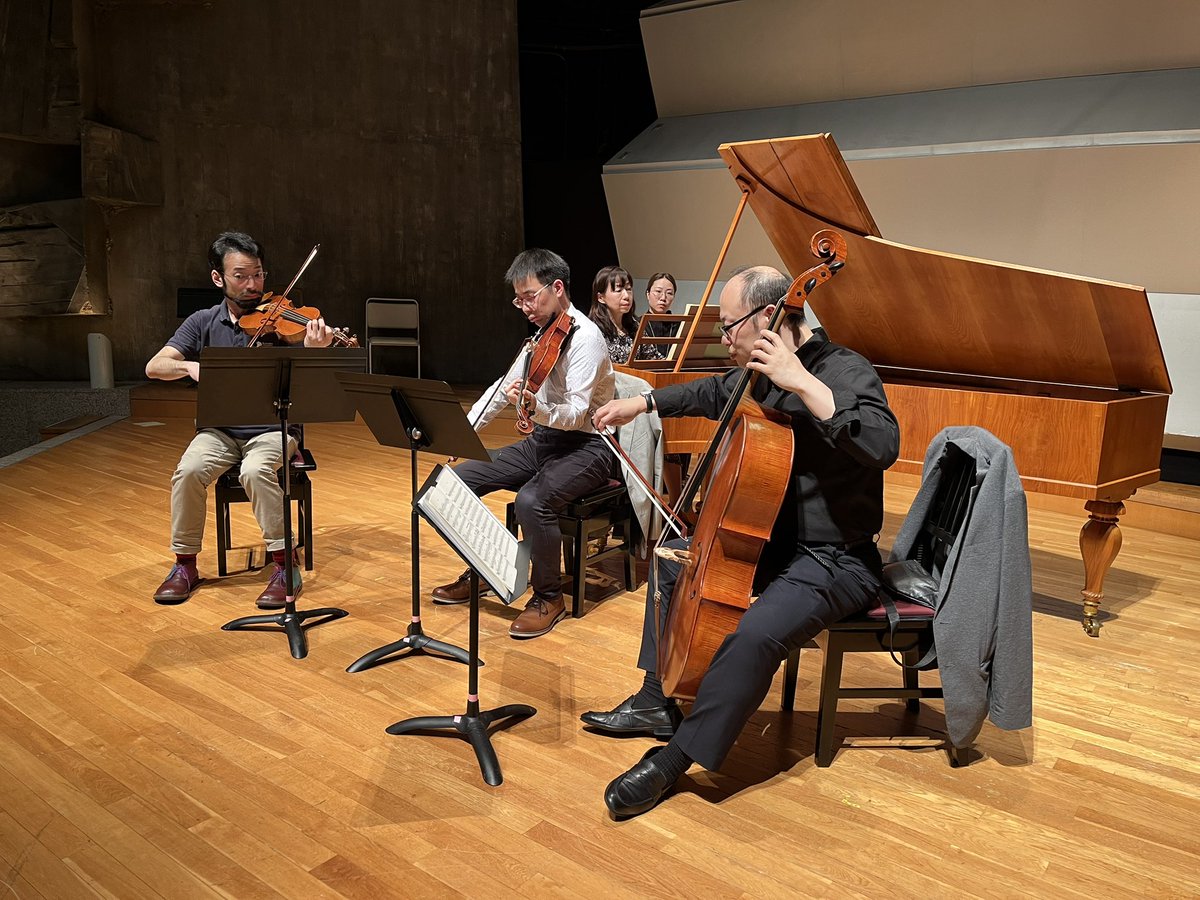 ゲネプロ始まりました！
《メンデルスゾーンの室内楽》
東京・春・音楽祭2026
2026年4月16日（木）19時開演　東京文化会館小ホール
ピアノ四重奏曲 第3番 ロ短調 op.3ゲネプロ中！
当日券あります♪
mdf-ks.com/concerts/2026-…