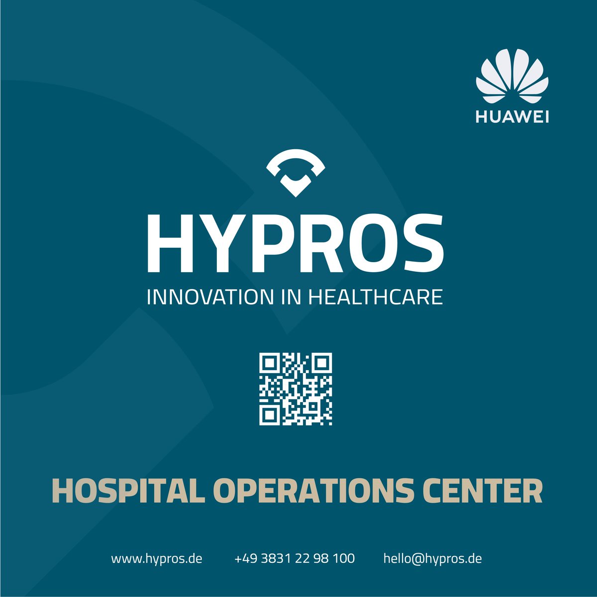 HyprosHealth's tweet image. Hypros Hospital Operations Center 🏥
@_DMEA 
📍 Halle 1.2
📍 Stand A-107 @Huawei 

#RTLS #Tracking #Monitoring #Krankenhaus #Logistik
#DMEA26 #Berlin