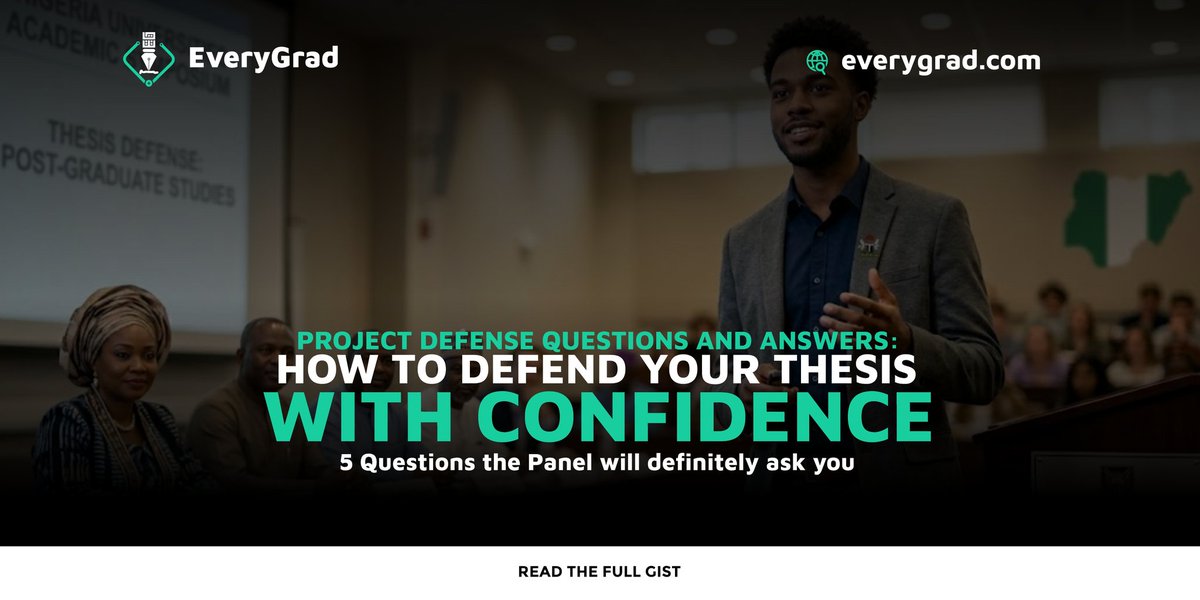 EveryGrad's tweet photo. Scared of your project defense, it’s probably because you don’t know what they’ll ask. 

 We’ve listed the top 5 questions every panel asks.

 Go and read it now before you face the music. 🏃‍♂️💨

Link: https://t.co/Ip3BpH4ffI

#EveryGrad #DefenseTips #FinalYear https://t.co/c0Iz0RAY56
