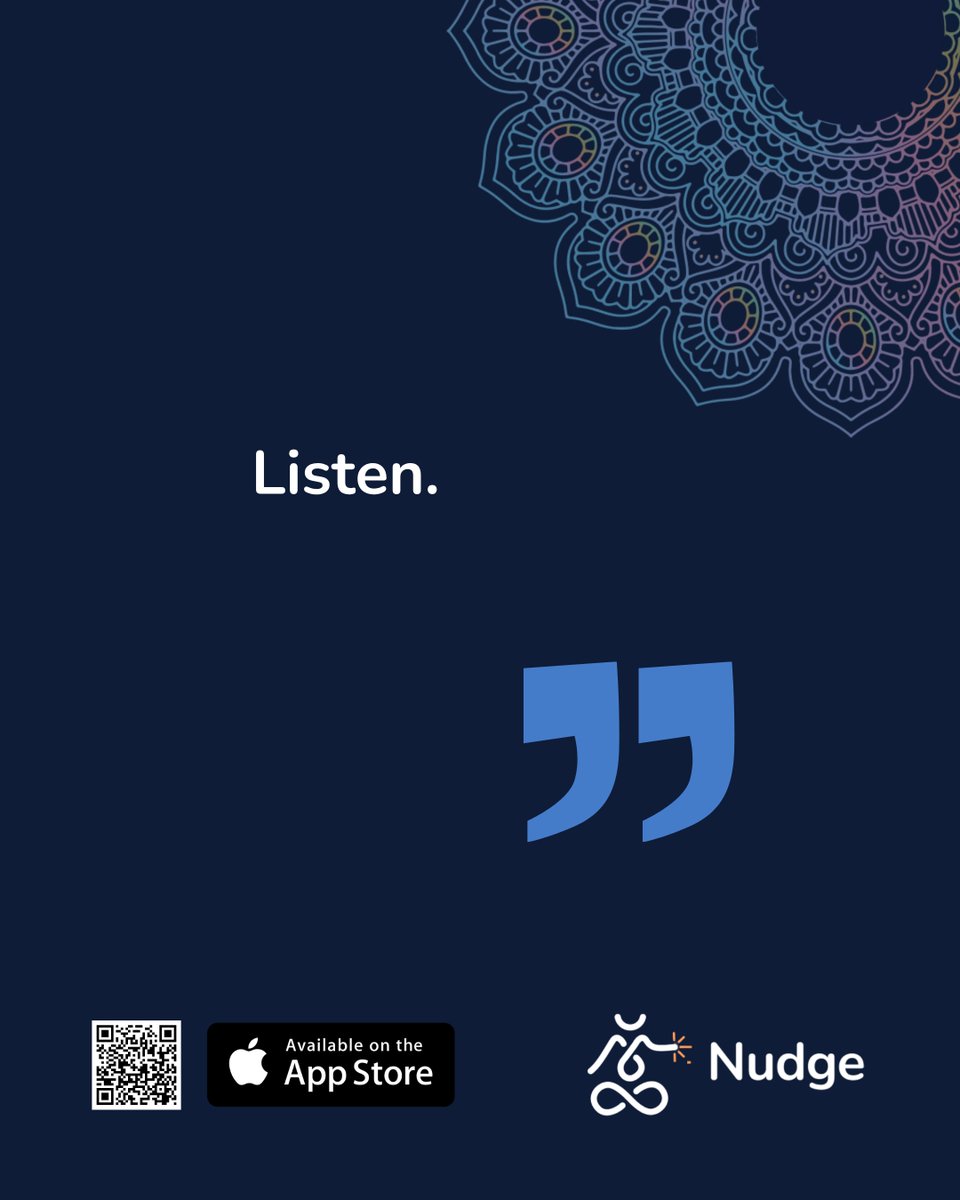 simplenudge's tweet image. Sounds do not wait for attention.
They continue, softly and steadily, until we return to hear them.

Nudge is a gentle reminder to pause and listen.

Download Now: apps.apple.com/us/app/your-nu… 

#mindful #nudge #mindfulness #meditation #mindful