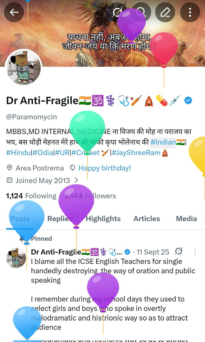 Dr Anti-Fragile🇮🇳🕉️⚕️🩺🏏🛕💊💉 tweet media