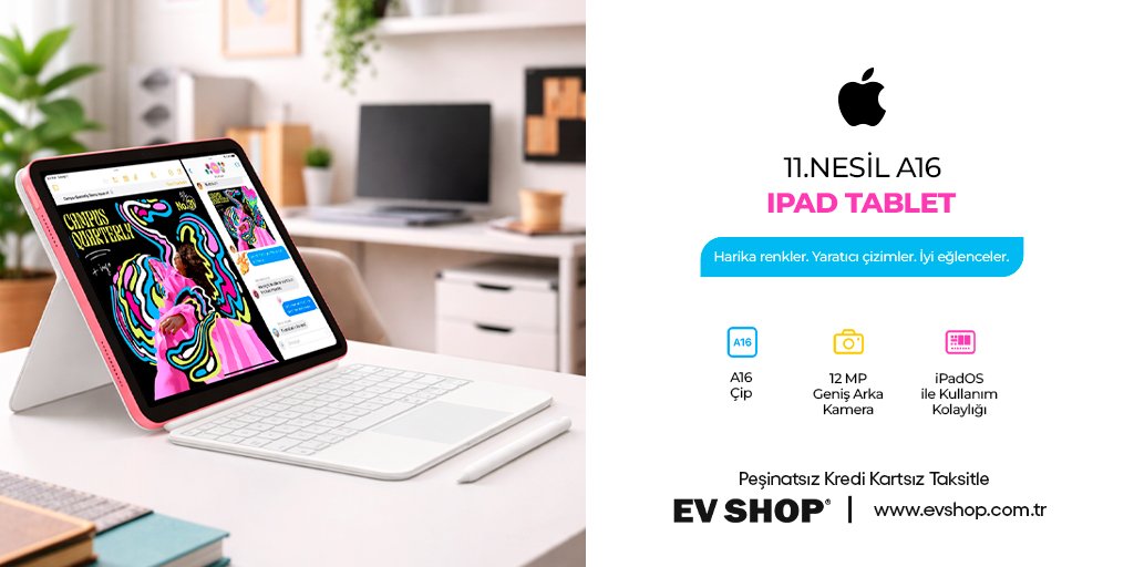 evshopofficial's tweet image. Yaratıcılığınızı Serbest Bırakın!

Harika renkler, yaratıcı çizimler ve kesintisiz eğlence... 

Yeni Apple iPad 11. Nesil A16, güçlü işlemcisi ve iPadOS kullanım kolaylığıyla şimdi hiç peşinatsız evshop.com.tr

@‌apple
#tablet  #eldentaksitle