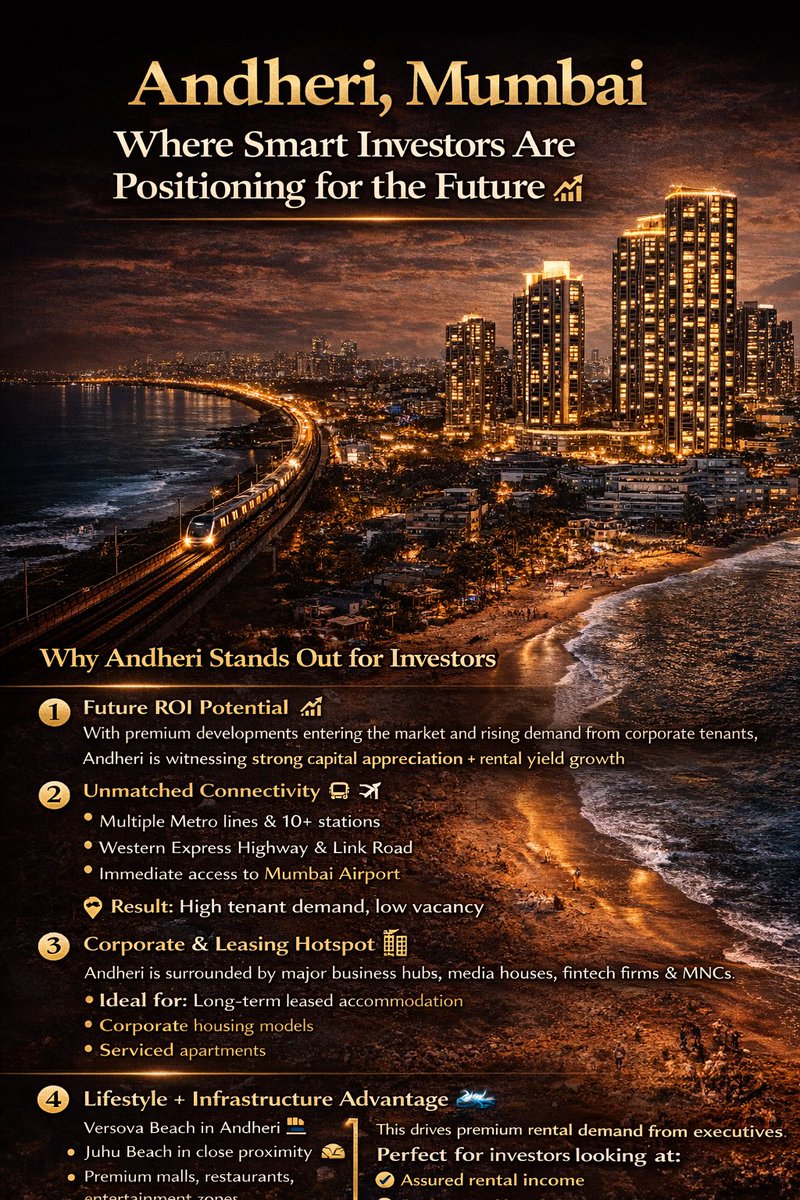 GlobalRealtyMum's tweet image. meera.khurana@fintaxinvestments.com
📩 arif.raza@globalpropertymumbai.com
🌐 fintaxinvestments.com
🌐 globalpropertymumbai.com
#MumbaiRealEstate #AndheriWest #RealEstateInvestment #RentalIncome #LeasedProperties #CorporateHousing #PropertyInvestment #MumbaiProperty