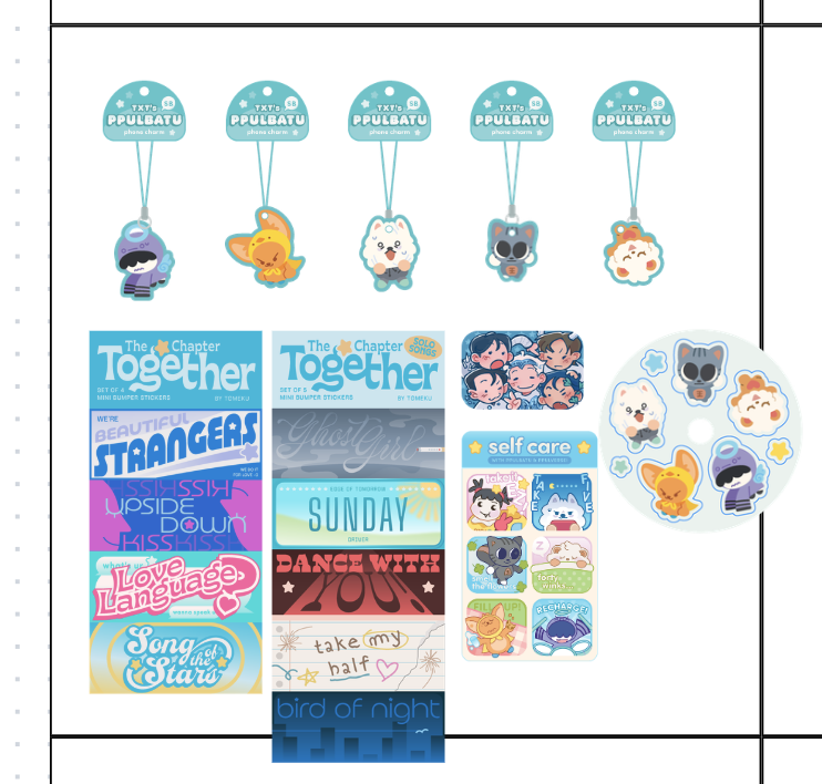 t0meku's tweet photo. accidentally reserved a whole cf22 grid for tubatu and like there's one more coming (7th year stickers) come on nyeowww https://t.co/4m8Jcjnerk