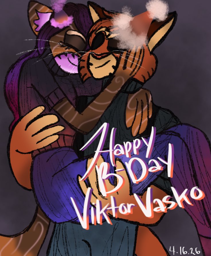MeowyDOOdleZZZ's tweet photo. Happy Birthday to Viktor Vasko 🫗🍹 ft. Vicky Emerson
I made a digital drawing ft. Vicky and her birthday boyfriend!
#LackadaisyViktor #LackadaisyOC #OCxCanon #LackadaisyCats #ViktorVasko #LackadaisyFandom https://t.co/pd5jluJYeg