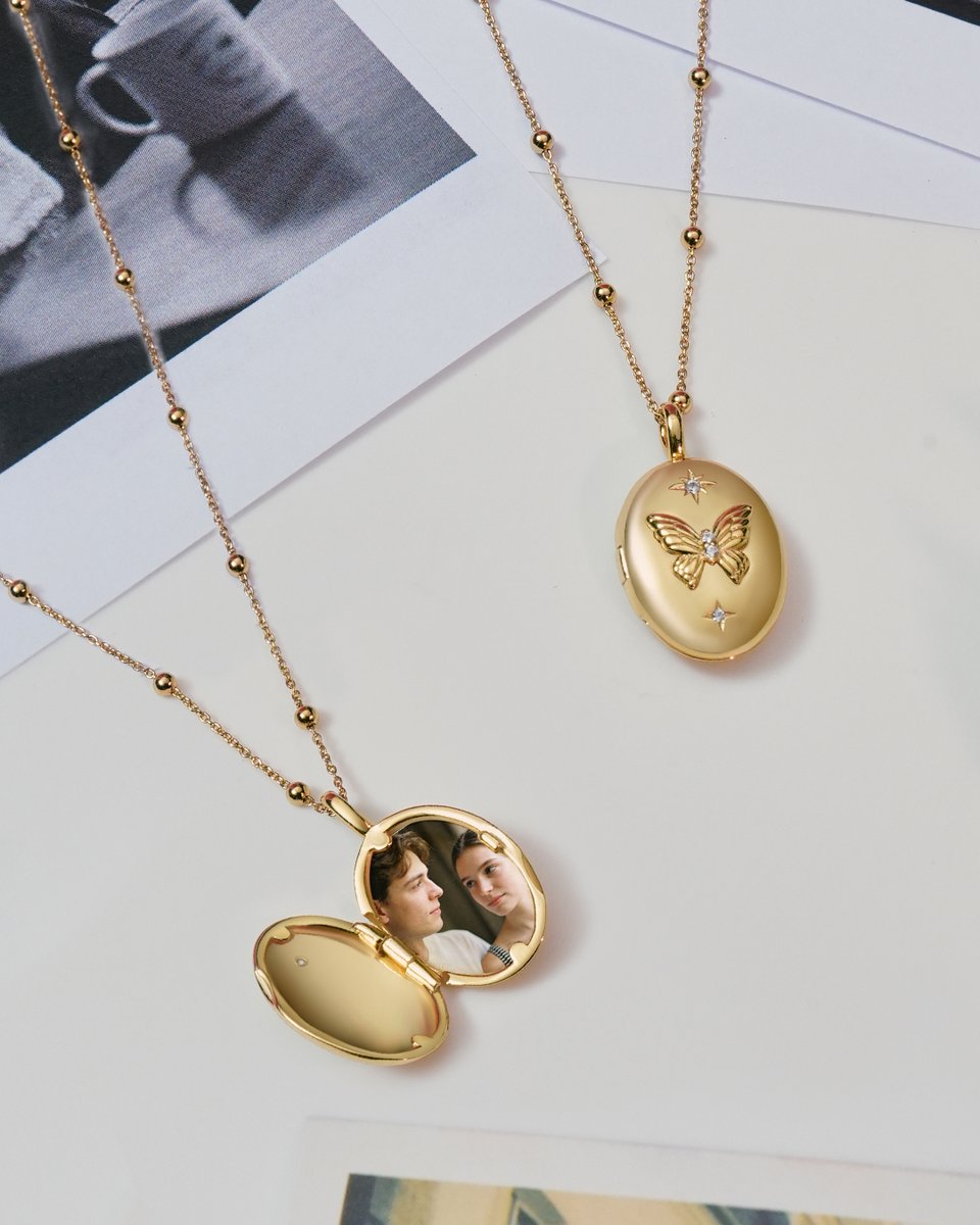 AniaHaie's tweet photo. New arrival: the butterfly locket🦋
Designed to open. Designed to hold. Space for one or two photos, crafted with care.

#AniaHaie #Jewellery #newin #RippleJoy #springjewellery #spring2026 #locketnecklace #internationalmothersday https://t.co/cSwjrZWdZC