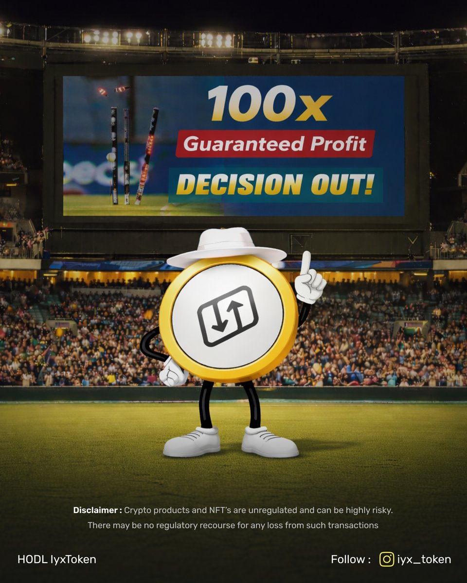 IYX_TOKEN's tweet image. “100x profit?” That’s your red flag. 🚩

#DYOR #Crypto #StaySafe #ipl2026 #inocyx