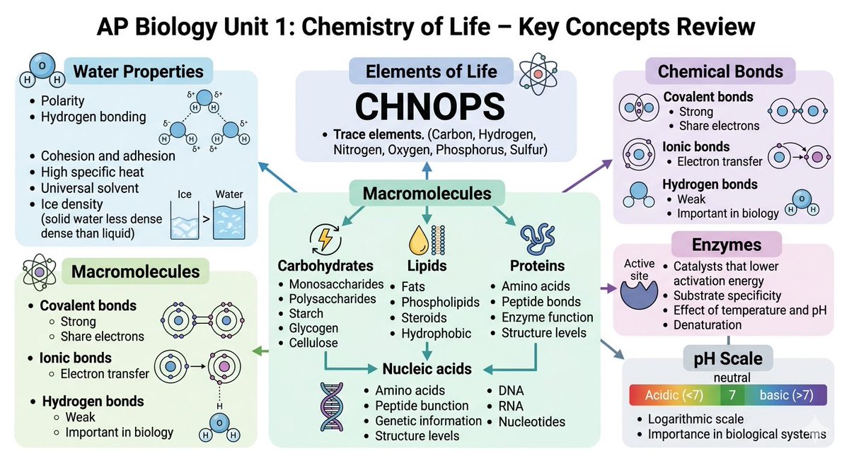 RinaEvelyn00's tweet image. AP Biology Unit 1 Review Note 🧬🧫🔬
#AP #APbio #APbiology #bio #biology #APer #studytwt #fyp