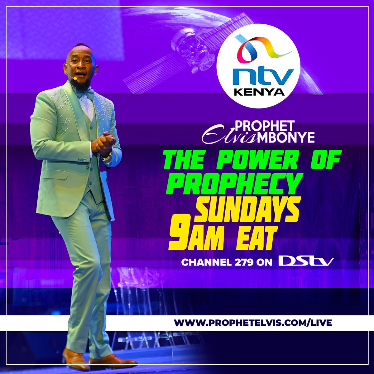 ntvkenya's tweet photo. Tune in to NTV Kenya this Sunday at 9:00 AM. for a captivating episode of "The Power of Prophecy" by @Prophet_elvis

#ProphetElvisMbonye https://t.co/kdobU9KD10