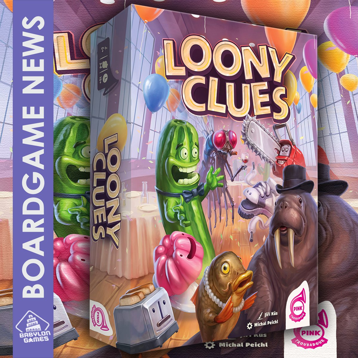 babylon__games's tweet image. Loony Clues by Pink Troubadour

📐: Michal Peichl
🎨: Jiří Kůs
🧍: 3-6 players
⏱️: 25 min

boardgamegeek.com/boardgame/4564…

#boardgames #geek #meeple #brettspiele #game #graplanszowa #jeuxdesociete #ボードゲーム #보드게임 #juegodesa