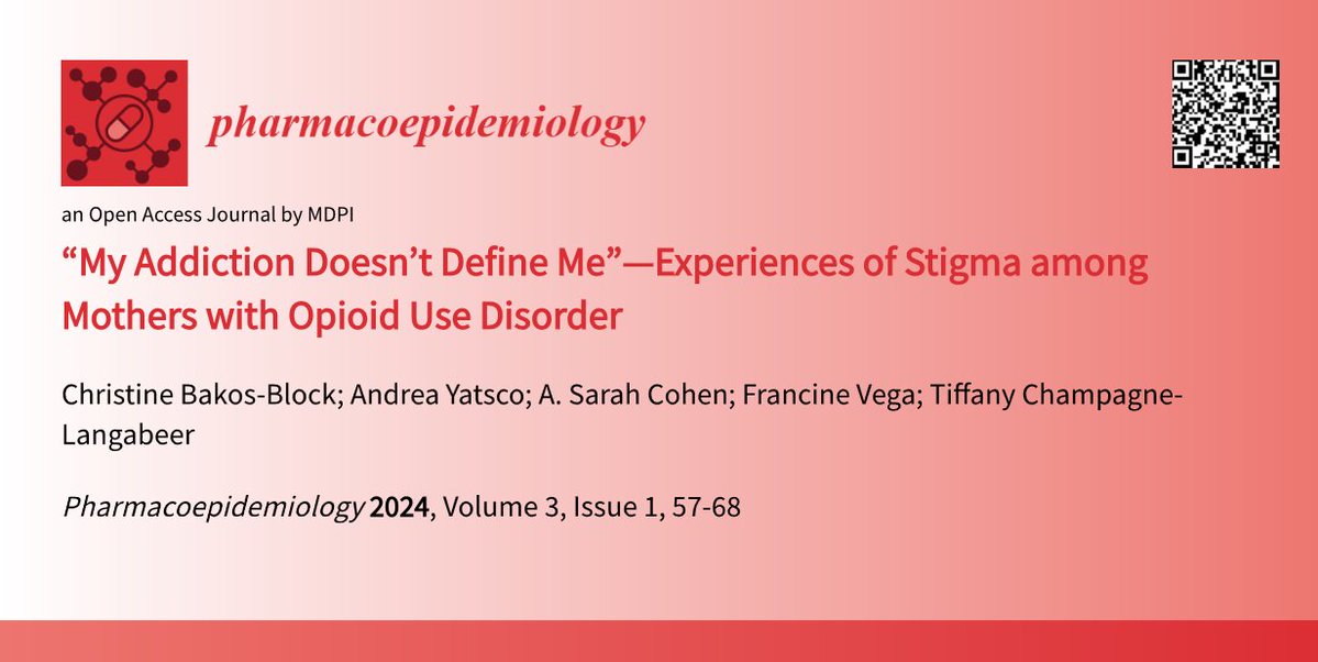 MDPIPharmacoep1's tweet image. Opioid use among women has risen 300% since 1999. Yet stigma keeps many mothers from seeking help. A qualitative study in Pharmacoepidemiology explores why. 💊 Bakos-Block et al.: doi.org/10.3390/pharma… #OpioidCrisis #Stigma #WomensHealth
